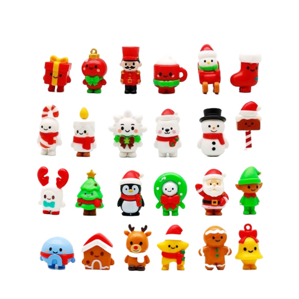24 Buah Figur Aksi Natal Mini  - Elk Bugle Call ulasan dan harga