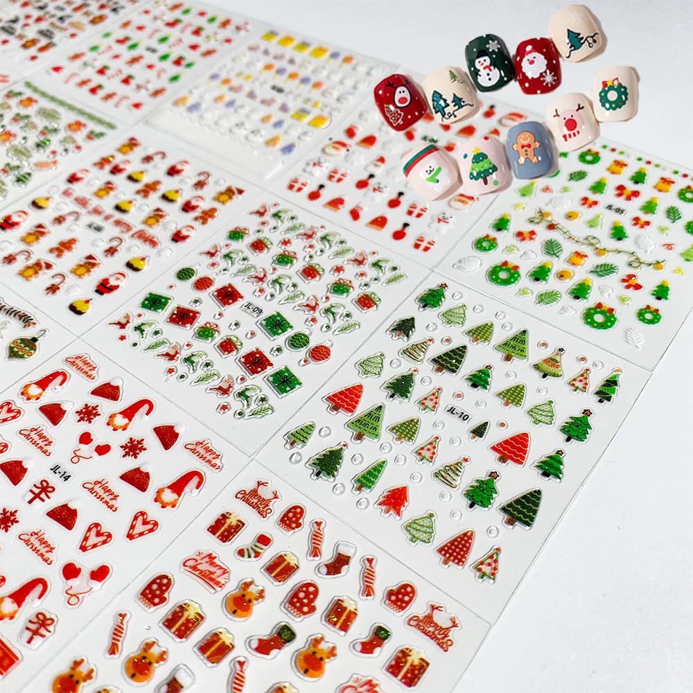 30 Buah Stiker Seni Kuku Natal - Elk Bugle Call ulasan dan harga